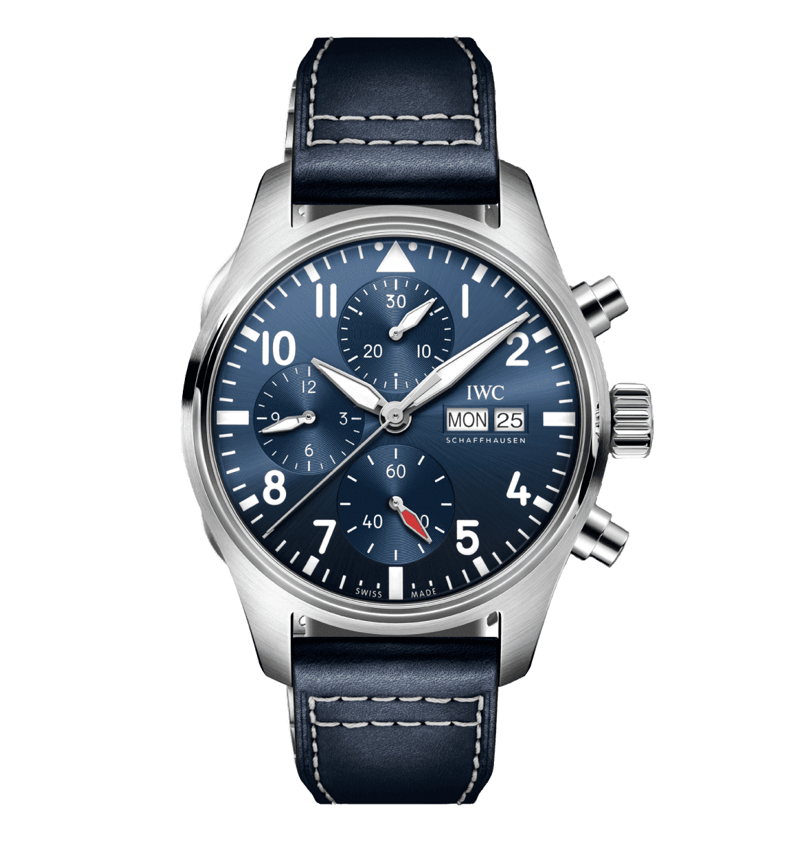 Borrow against a blue dial IWC Pilot's Chronograph watch with Qollateral’s luxury loan services.