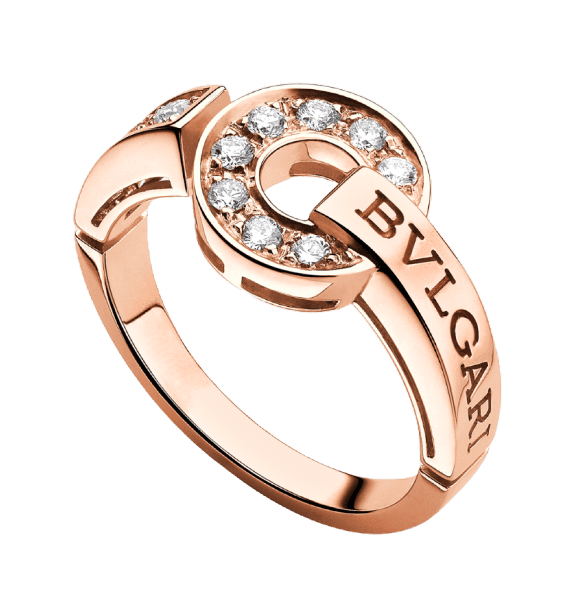 Bvlgari rose gold diamond ring used for collateral loan at Qollateral.