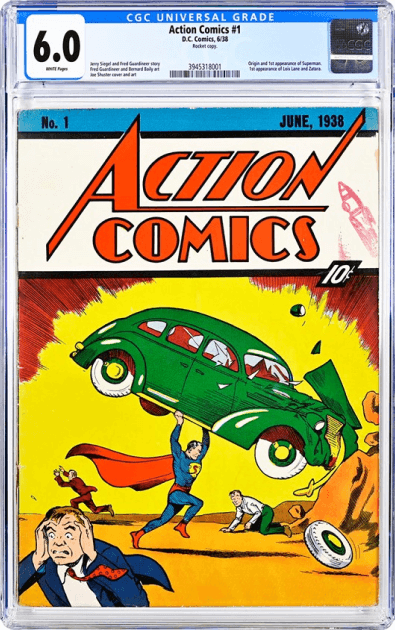 Action Comics #1 graded collectible.