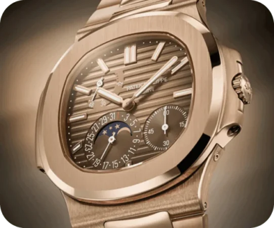 Patek Philippe Nautilus Moon Phase luxury watch available for pawn loans in NYC.