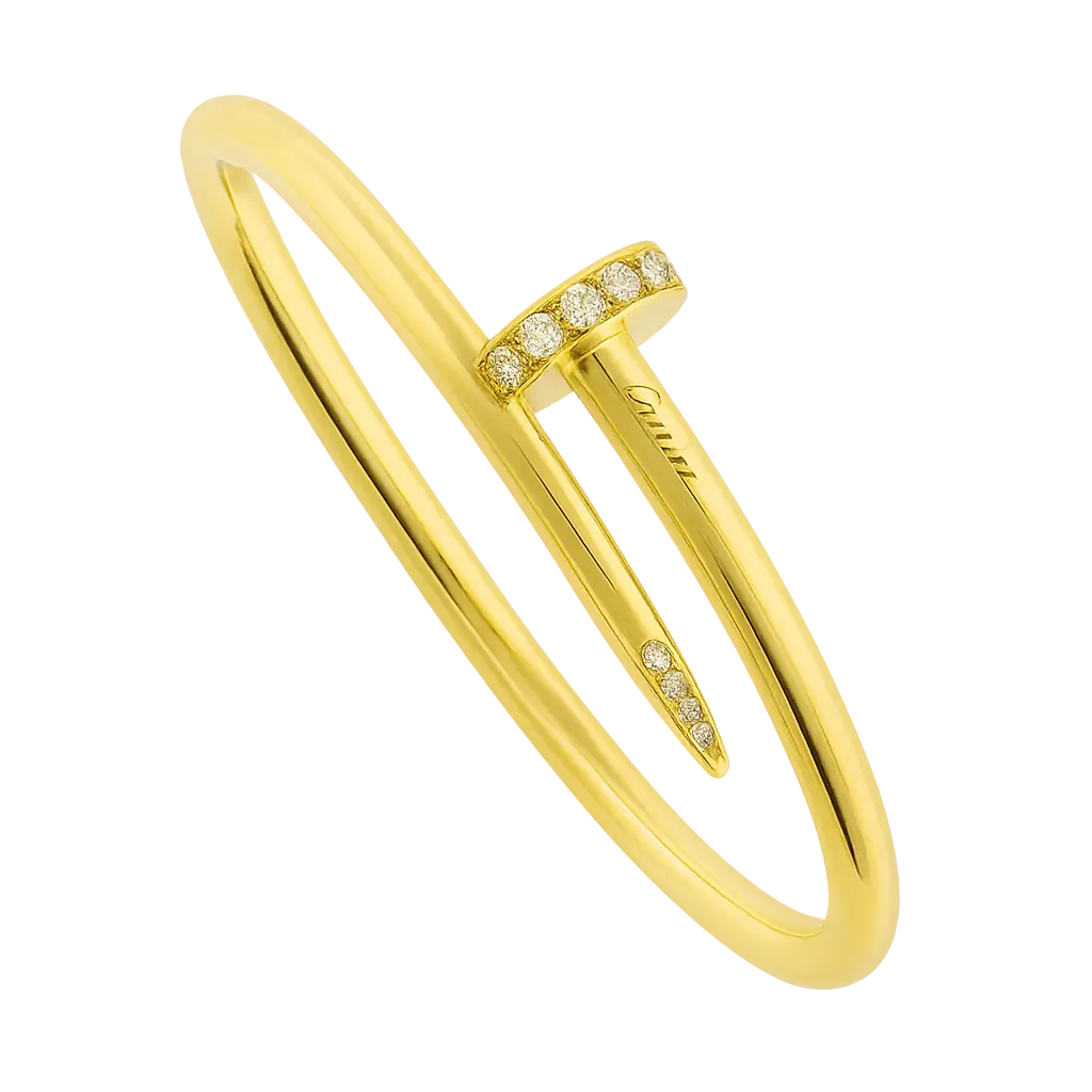 Cartier Juste un Clou nail bracelet with diamonds, eligible for fast cash loan at Qollateral