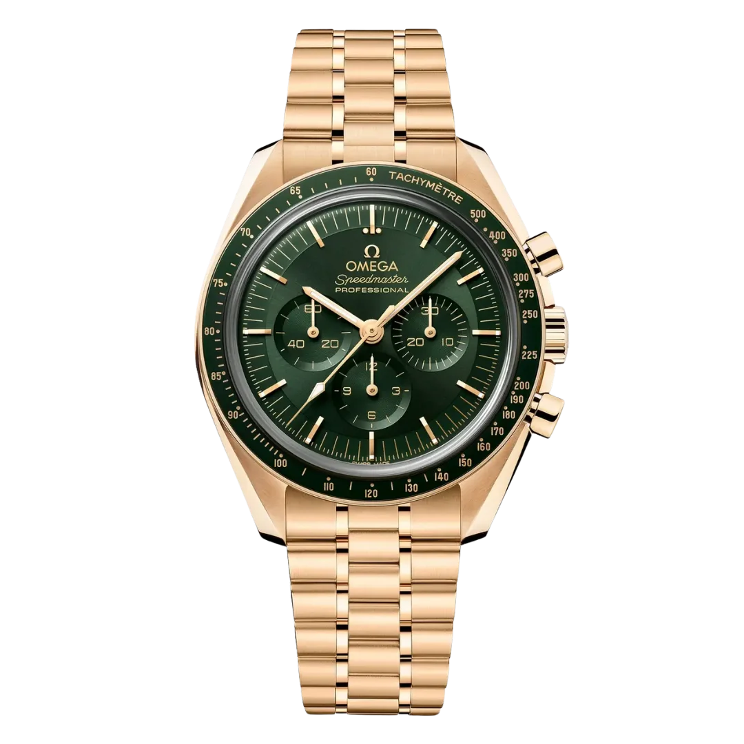 OMEGA Speedmaster Moonwatch Professional Moonshine Gold - Green Dial